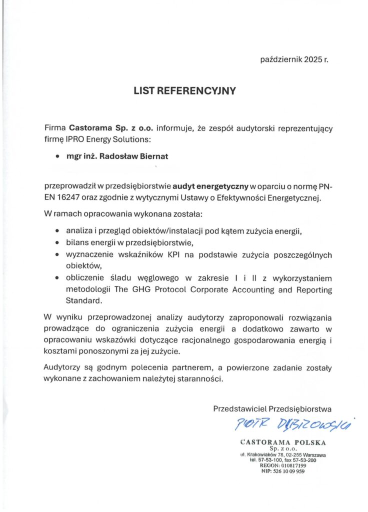 CASTORAMA SP. Z O. O.